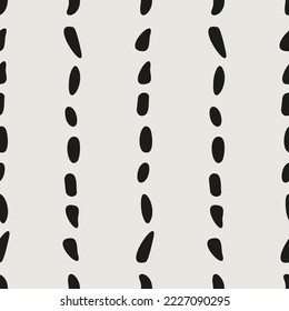 Essential monochrome geometric seamless vector pattern. Neutral geometry multi-use repeating pattern tile for packaging and backgrounds. 