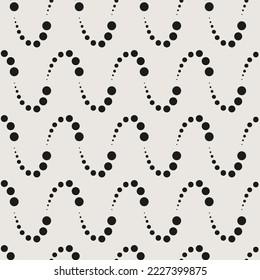 Essential monochrome geometric seamless vector pattern. Neutral geometry multi-use repeating pattern tile for packaging and backgrounds. 