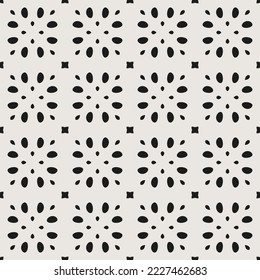Essential monochrome geometric seamless vector pattern. Neutral geometry multi-use repeating pattern tile for packaging and backgrounds. 