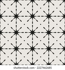Essential monochrome geometric seamless vector pattern. Neutral geometry multi-use repeating pattern tile for packaging and backgrounds. 