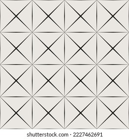 Essential monochrome geometric seamless vector pattern. Neutral geometry multi-use repeating pattern tile for packaging and backgrounds. 