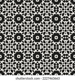 Essential monochrome geometric seamless vector pattern. Neutral geometry multi-use repeating pattern tile for packaging and backgrounds. 