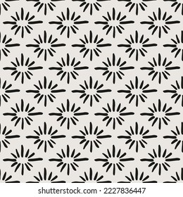 Patrón vectorial esencial monocromático geométrico sin soldadura. Geometría neutra mosaico de patrones repetitivos multiusos para empaque y fondos. 