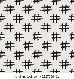 Essential monochrome geometric seamless vector pattern. Neutral geometry multi-use repeating pattern tile for packaging and backgrounds.