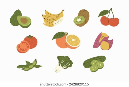 Essential Nutrient Vector Illustration in Flat Style