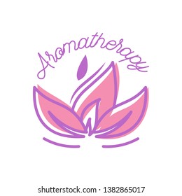 essential oil aromatherapy isolated on white background. vector illustration 