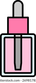 Icono de botella de aceite esencial con gotero