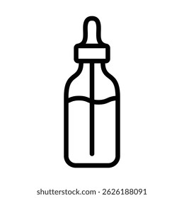 Essential oil bottle icon. Vector illustration. Editable stroke.