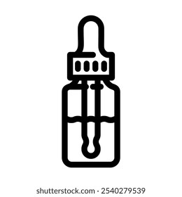 ätherisches Öl Flaschen Spa Therapie Behandlungslinie Symbol Vektor. ätherisches Öl Flaschen Spa Therapie Behandlung Zeichen. isoliertes Kontursymbol, schwarze Illustration