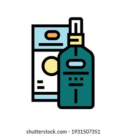 essential oil color icon vector. essential oil sign. isolated symbol illustration