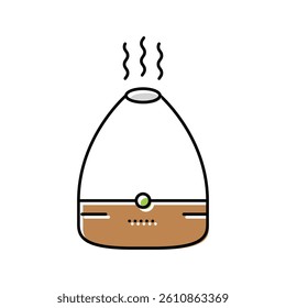 essential oil diffuser bedroom interior color icon vector. essential oil diffuser bedroom interior sign. isolated symbol illustration