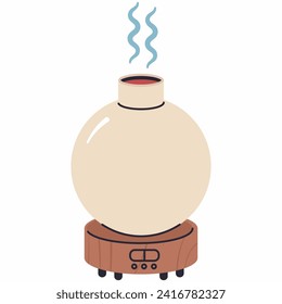 Essential oil diffuser vector cartoon illustration isolated on a white background.