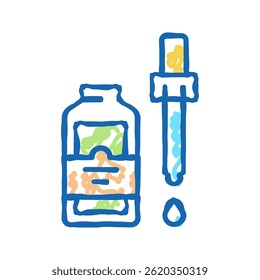 essential oil doodle icon sketch vector. essential oil sign. isolated symbol illustration