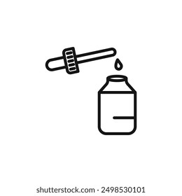Essential oil dropper icon isolated on white background