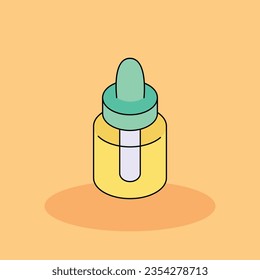 Essential Oil Free vector cartoon icon illustration.Therapy icons concept isolated . flat cartoon style