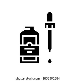 essential oil glyph icon vector. essential oil sign. isolated contour symbol black illustration