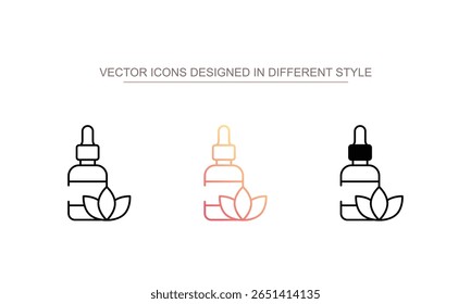 Essential Oil icon design with white background stock illustration