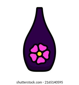 Essenzielles Ölsymbol. Bearbeitbare, fette Rahmenlinie mit Farbfülldesign. Vektorgrafik.