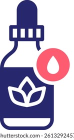 Essential Oil Icon Fill Vector Illustration