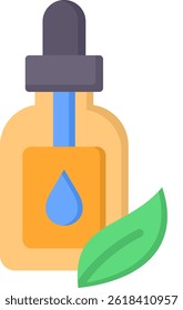Essential Oil Icon Flat Vector Illustration