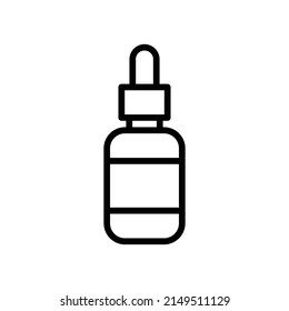 Essential Oil Icon. Line Art Style Design Isolated On White Background