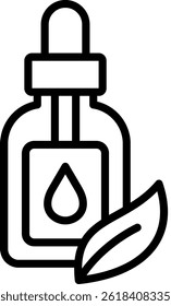 Essential Oil Icon Line Vector Illustration