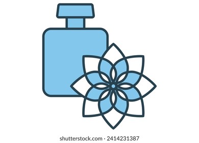 essential oil icon. icon related to aromatherapy and relaxation. flat line icon style. element illustration