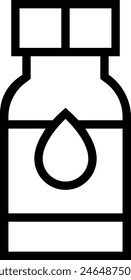 icono de aceite esencial. Diseño de estilo lineal delgado aislado sobre fondo blanco