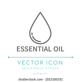 Essential Oil Line Icon. Cosmetic Oil Vector Symbol.