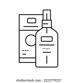 essenzieller Ölliniensymbol ätherisches Ölzeichen. isoliertes Kontursymbol