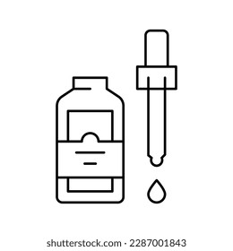 essential oil line icon vector. essential oil sign. isolated contour symbol black illustration