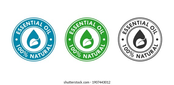 Essential oil logo template illustration. suitable for product label