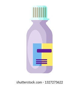 Essential oil. Medical bottle, flask, extract. Pharmacy concept. Vector illustration can be used for topics like medication, cosmetics, aromatherapy