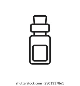 Essential Oil Outline Icon Vector Illustration
