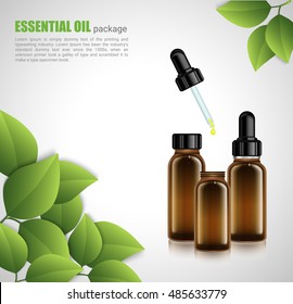 Essential oil package mock-up