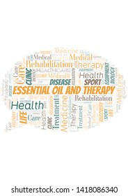 Essential Oil And Therapy word cloud. Wordcloud made with text only.