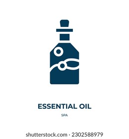 essential oil vector icon. essential oil, natural, aromatherapy filled icons from flat spa concept. Isolated black glyph icon, vector illustration symbol element for web design and mobile apps