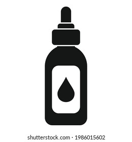 Essential oils bio dropper icon. Simple illustration of Essential oils bio dropper vector icon for web design isolated on white background