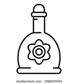 Essential oils bottle icon. Outline Essential oils bottle vector icon for web design isolated on white background