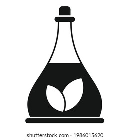 Essential oils eco flask icon. Simple illustration of Essential oils eco flask vector icon for web design isolated on white background
