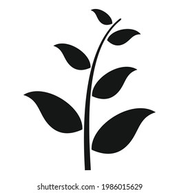 Feldpflanzensymbol für ätherische Öle. Einfache Illustration der Feldpflanze mit ätherischen Ölen, Vektorsymbol für Webdesign einzeln auf weißem Hintergrund