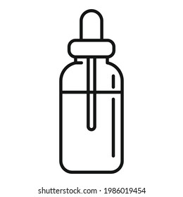 Essential oils herbal bottle icon. Outline Essential oils herbal bottle vector icon for web design isolated on white background
