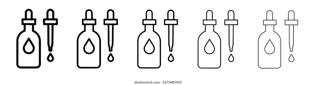 Icono de aceites esenciales signo de Vector blanco y negro