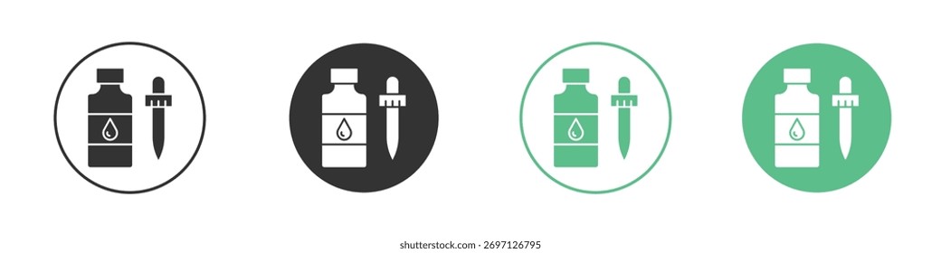Icono de aceites esenciales para el diseño y el Web.
