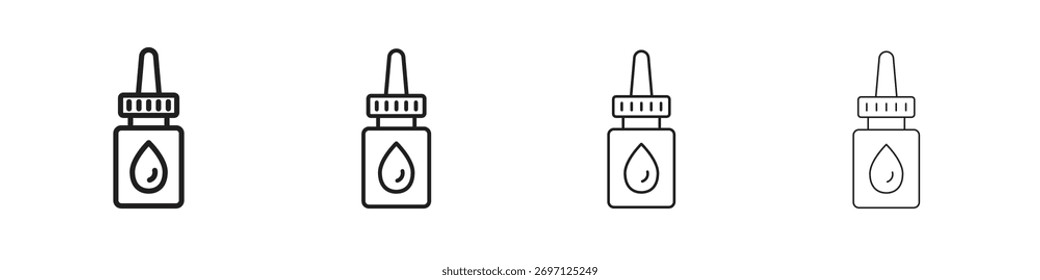Diseño de línea de ícono de aceites esenciales. conjunto de íconos de Vector de línea delgada.