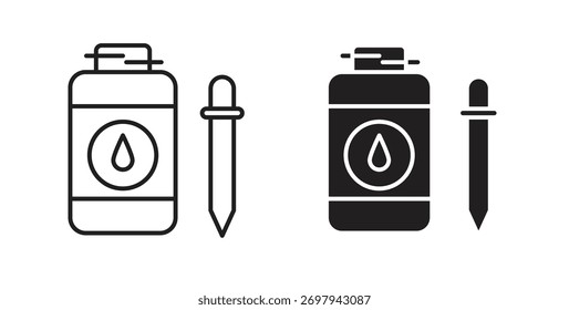 Línea de íconos de aceites esenciales. eps 10 Ilustración vectorial