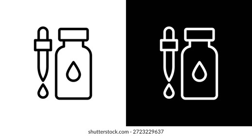 Concepto de logotipo de icono de aceites esenciales en trazos