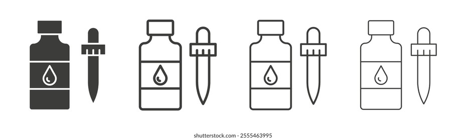 Essential oils icon pack. vector illustration