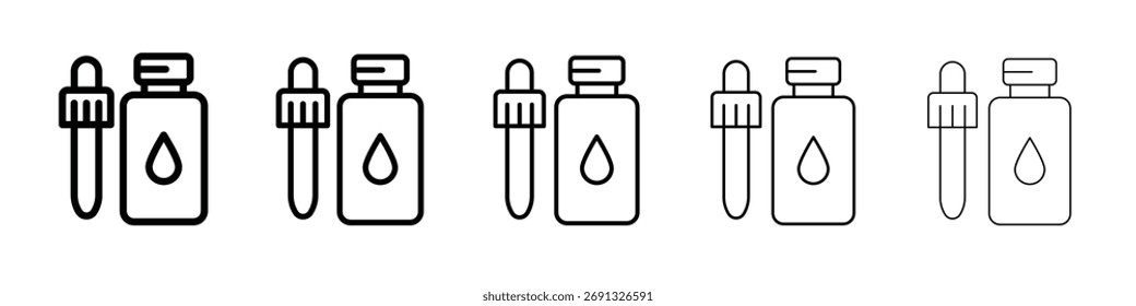 Symbol für ätherische Öle. Dünne Linie Icons Sammlung für Web ui.
