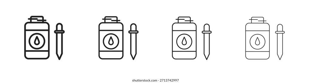 Icono de aceites esenciales. Vector de pictogramas aislados.